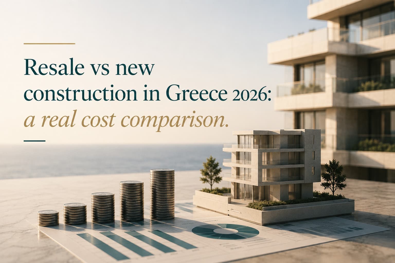 Resale vs new construction in Greece 2026: a real cost comparison.